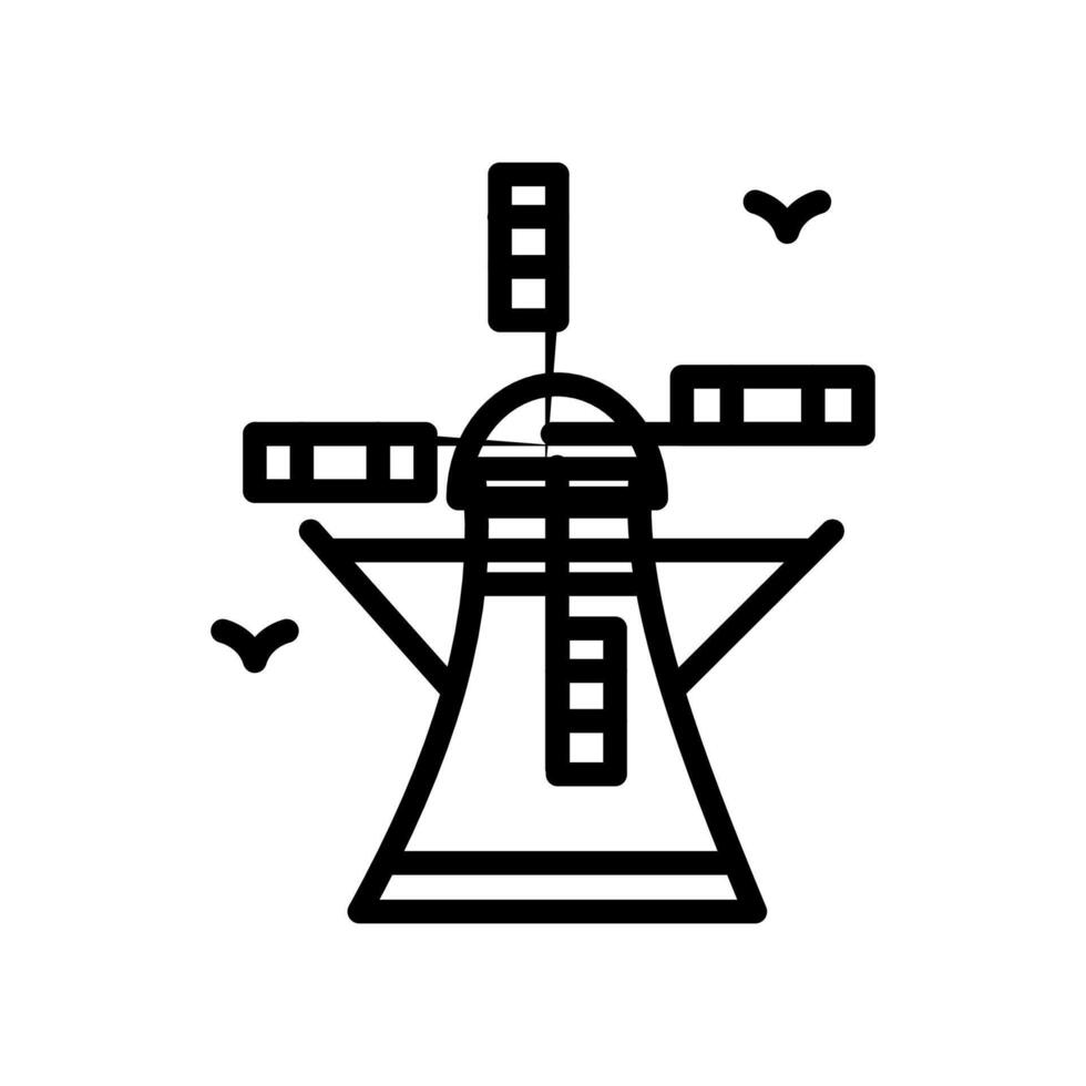 Wind Mill  icon in vector. Logotype vector