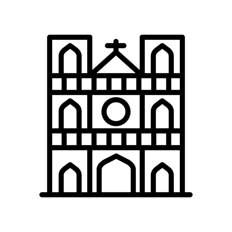 Notre Dame  icon in vector. Logotype vector