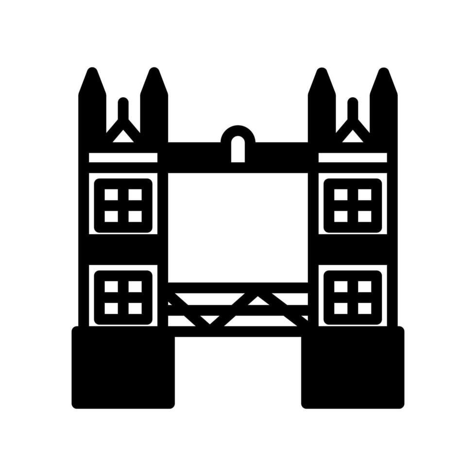 torre puente icono en vector. logotipo vector