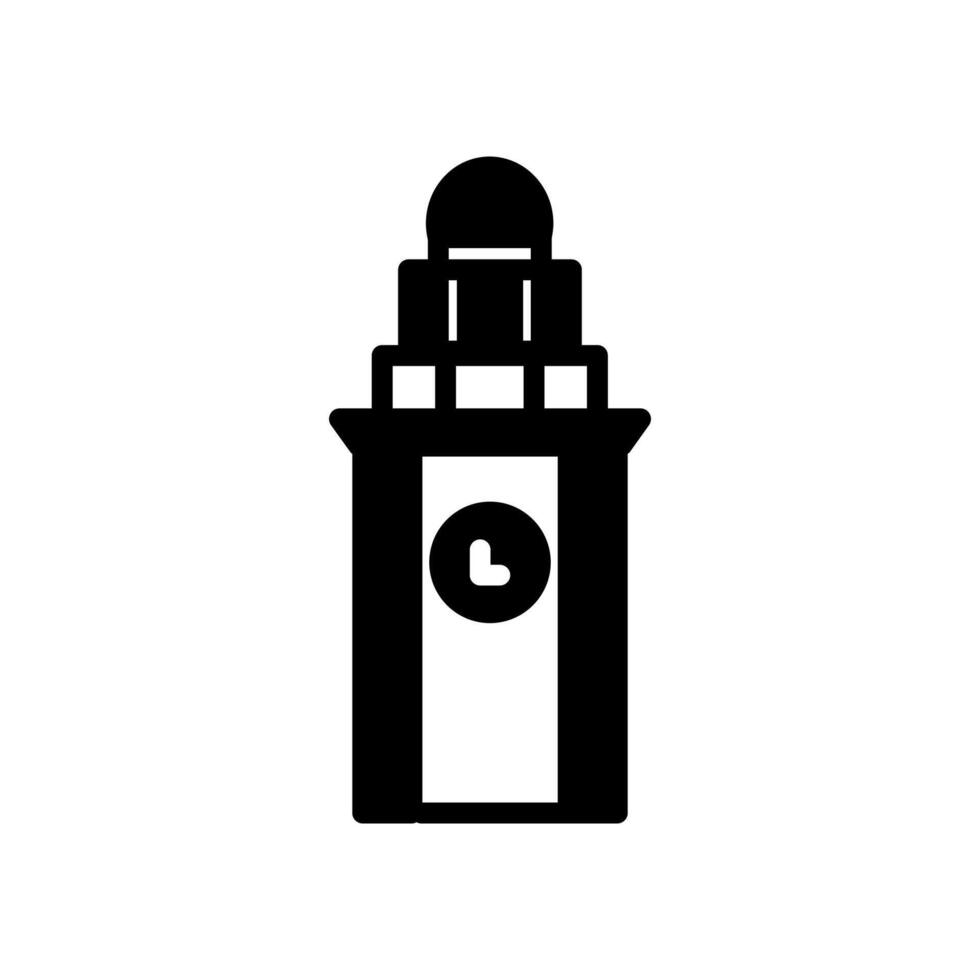 reloj torre icono en vector. logotipo vector