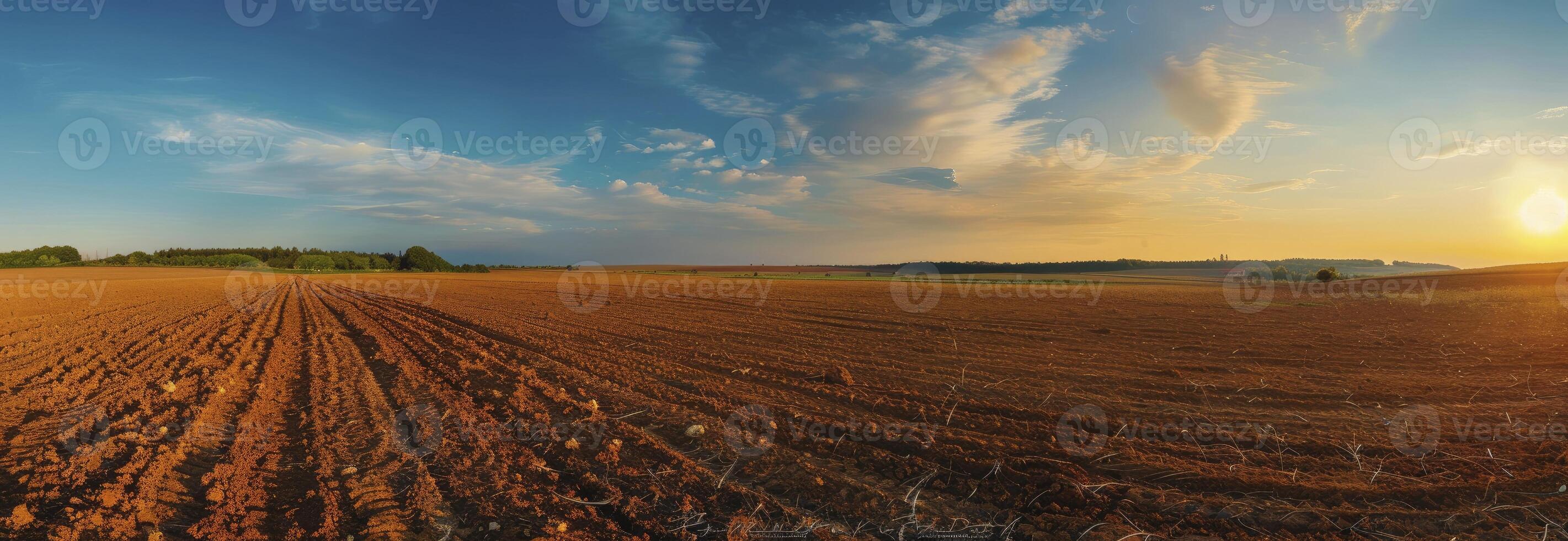 AI generated Beautiful agricultural landscape photo