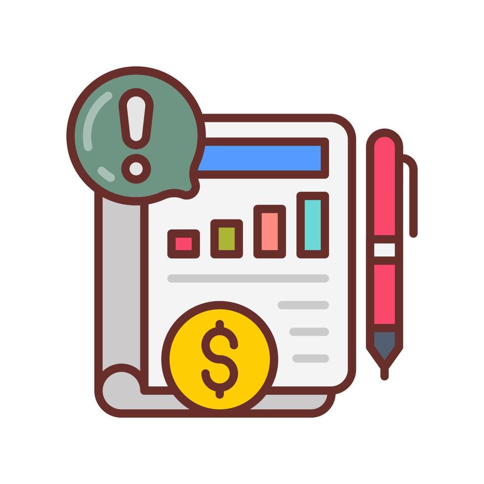 Financial Statement icon in vector. Logotype vector