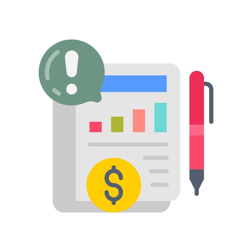 Financial Statement icon in vector. Logotype vector
