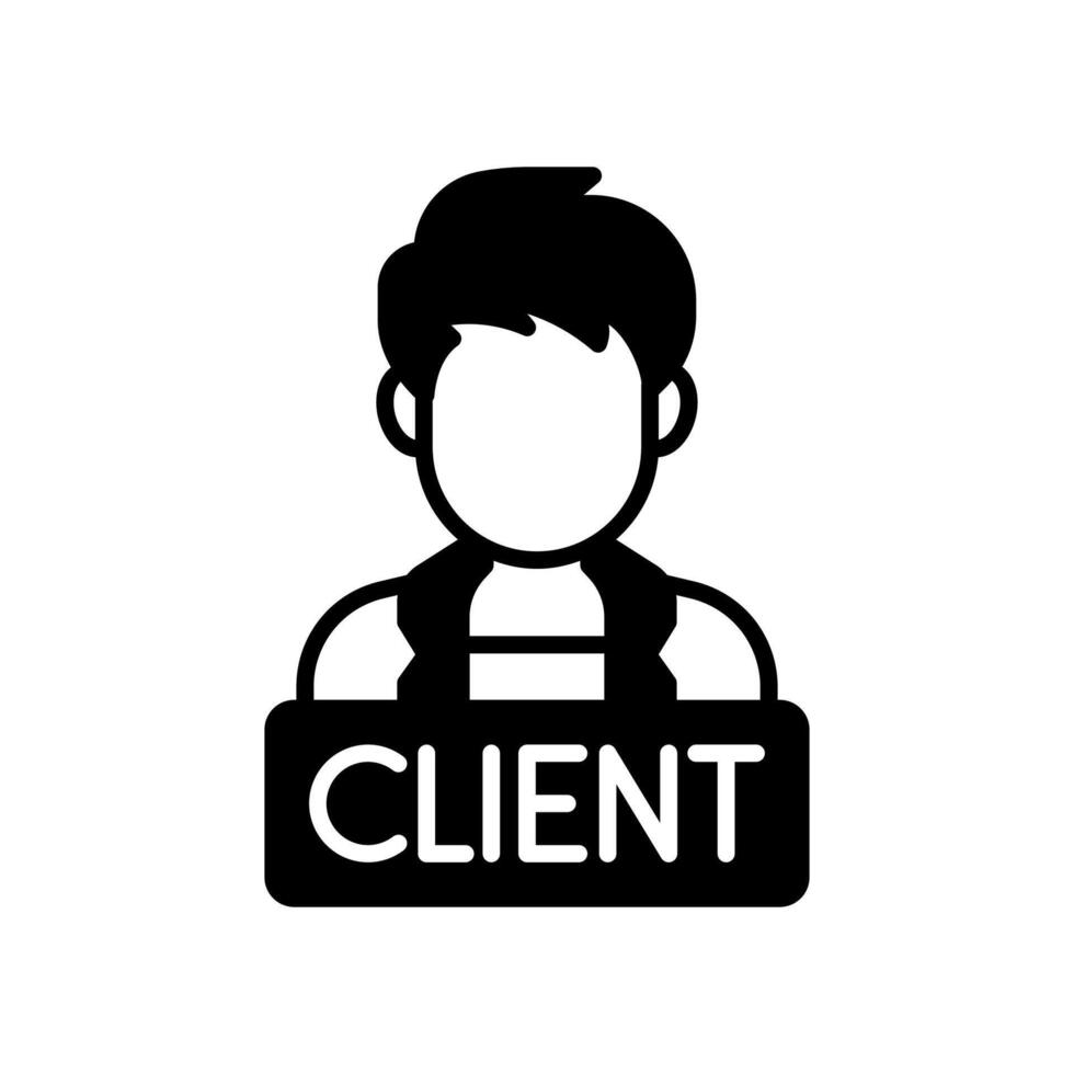 Client icon in vector. Logotype vector