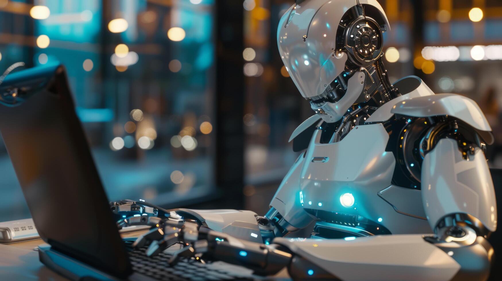 AI generated Advancements in Artificial Intelligence and Machine Learning are transforming to Business, Financial and Technology photo