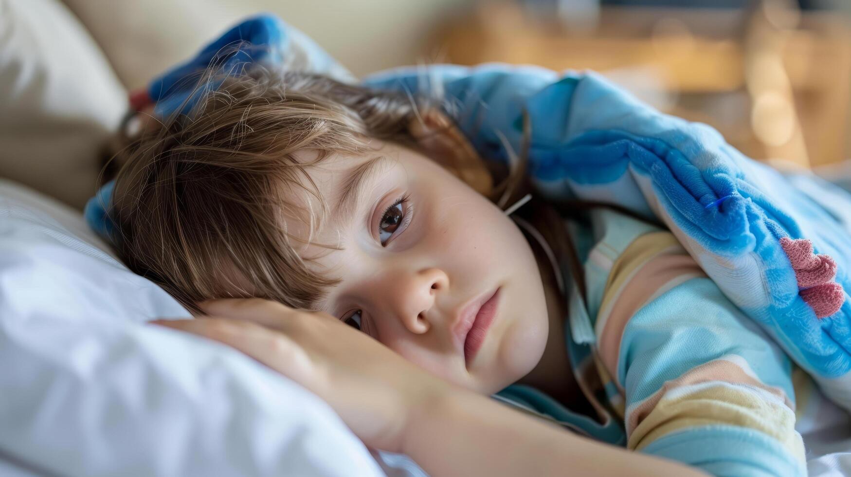 ai generado un febril convulsión es un ajuste o incautación ese ocurre en niños cuando ellos tener un alto fiebre. esta lata ocurrir en niños Envejecido 6 6 meses a 6 6 años foto