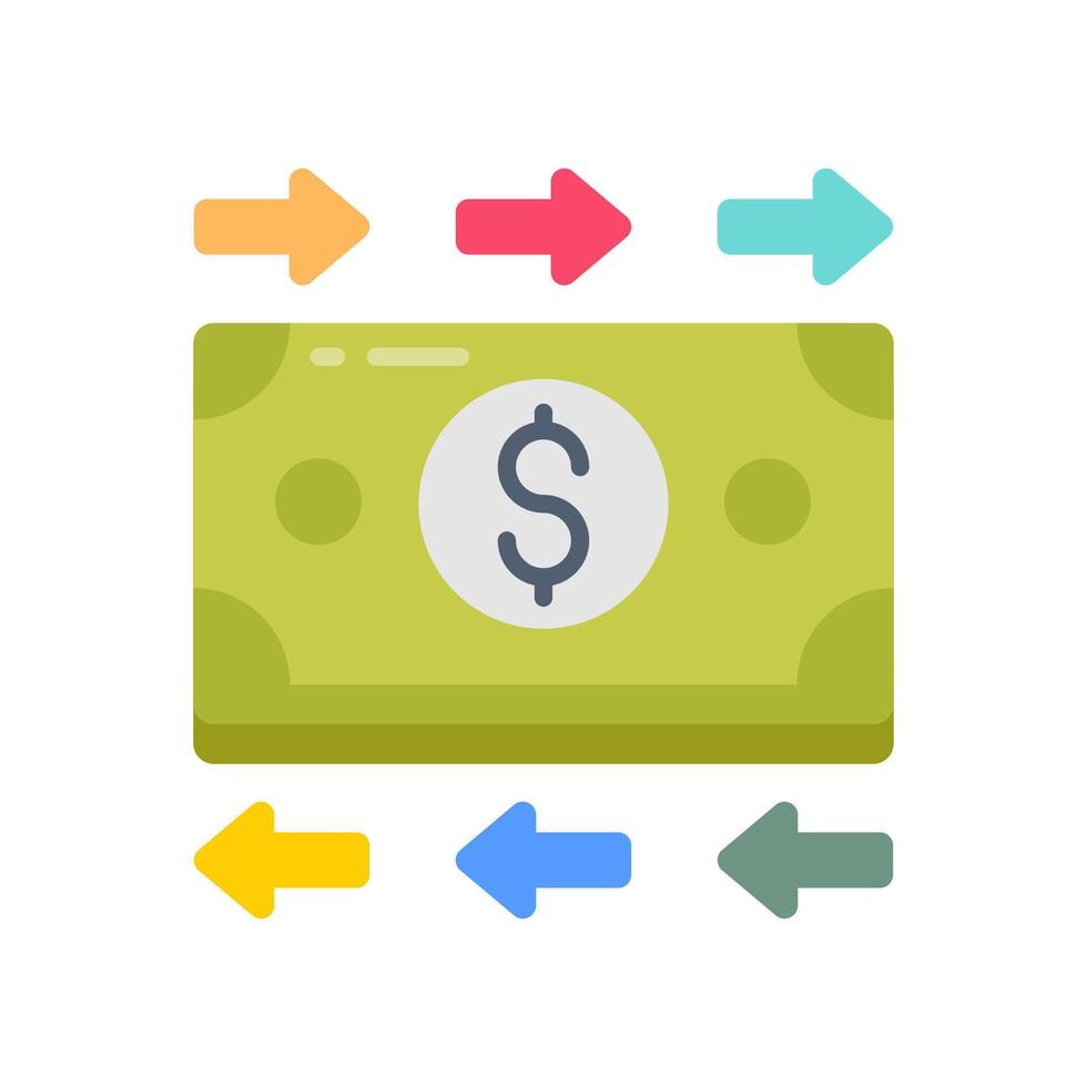 Cash flow icon in vector. Logotype vector