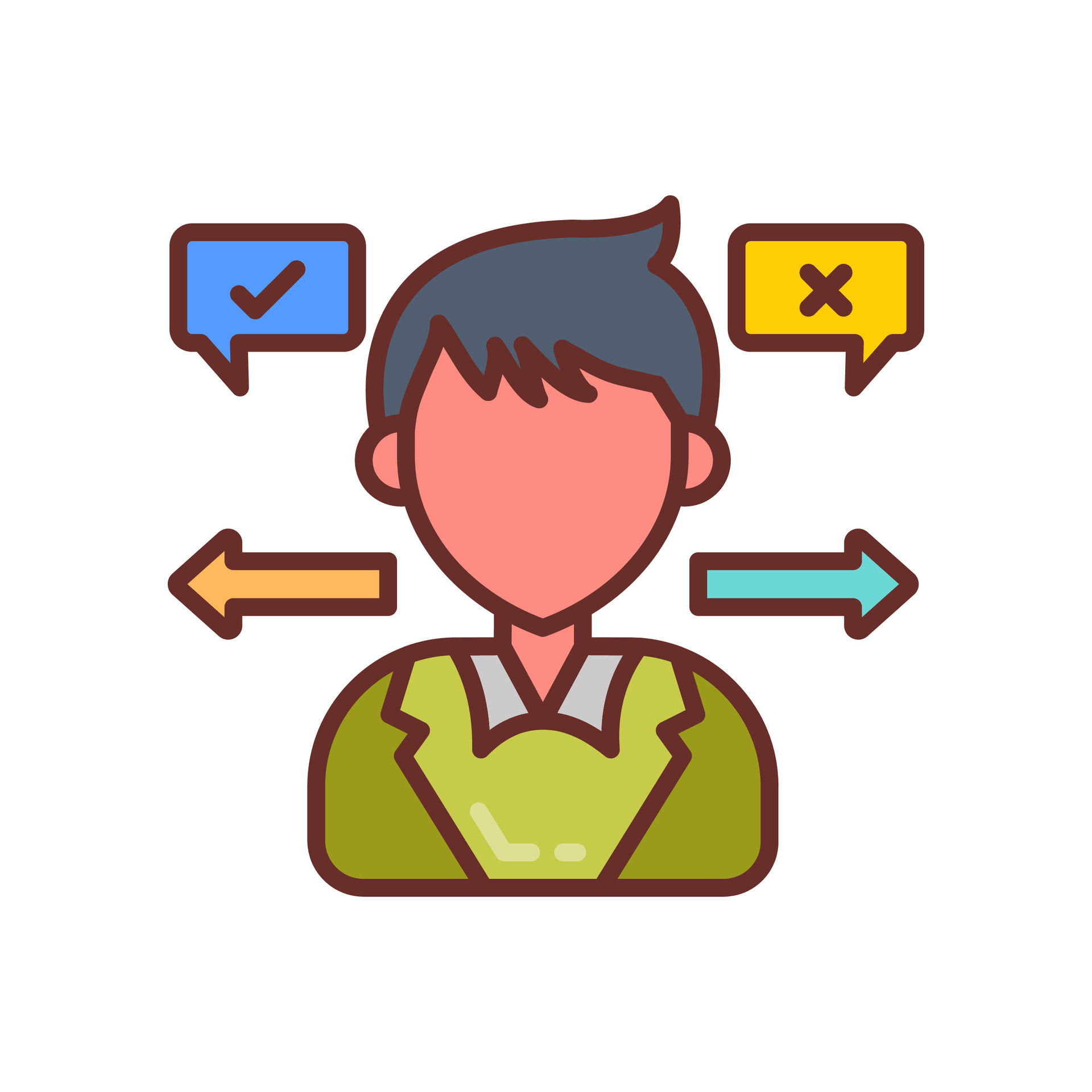 Decision Making icon in vector. Logotype 40814161 Vector Art at Vecteezy