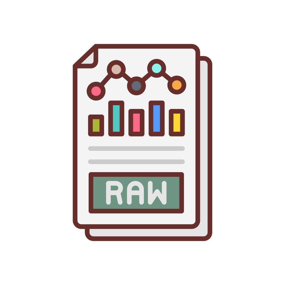 Raw Data  icon in vector. Logotype vector