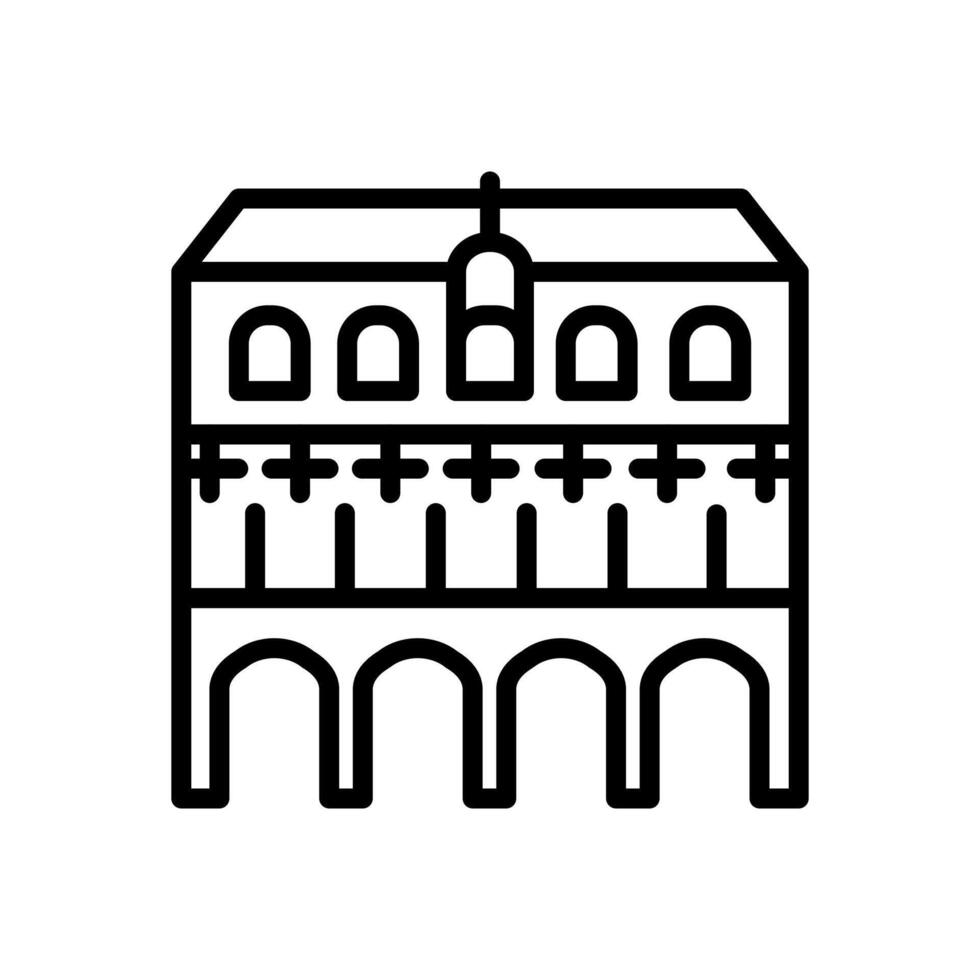 Doge's Palace  icon in vector. Logotype vector