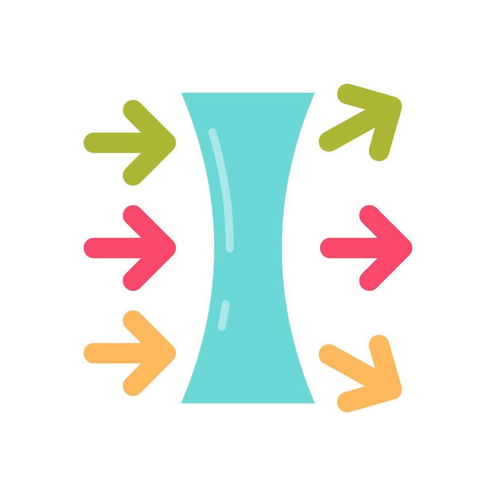 Concave Lens  icon in vector. Logotype vector