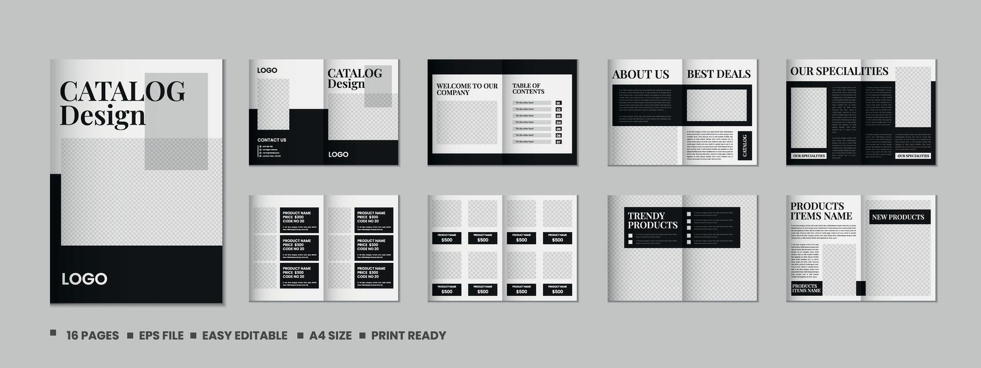 Catalogue design or product catalog template design vector
