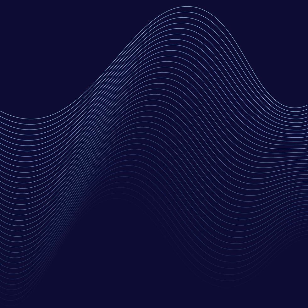 Abstract wavy line background dynamic sound wave wavy pattern stylish line art and web background vector