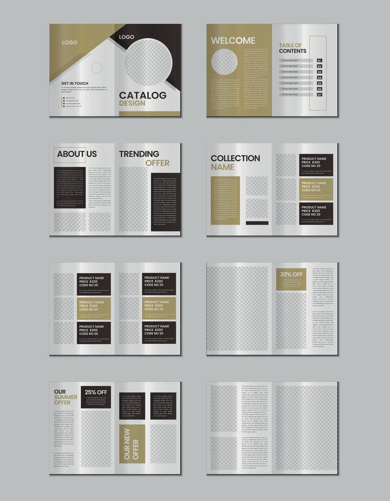 mueble producto Catálogo diseño, multi página folleto catalogar modelo diseño con Bosquejo vector