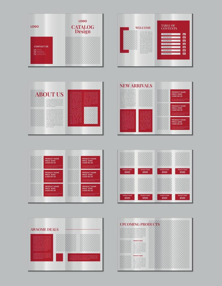 Product catalog design or catalogue template design vector