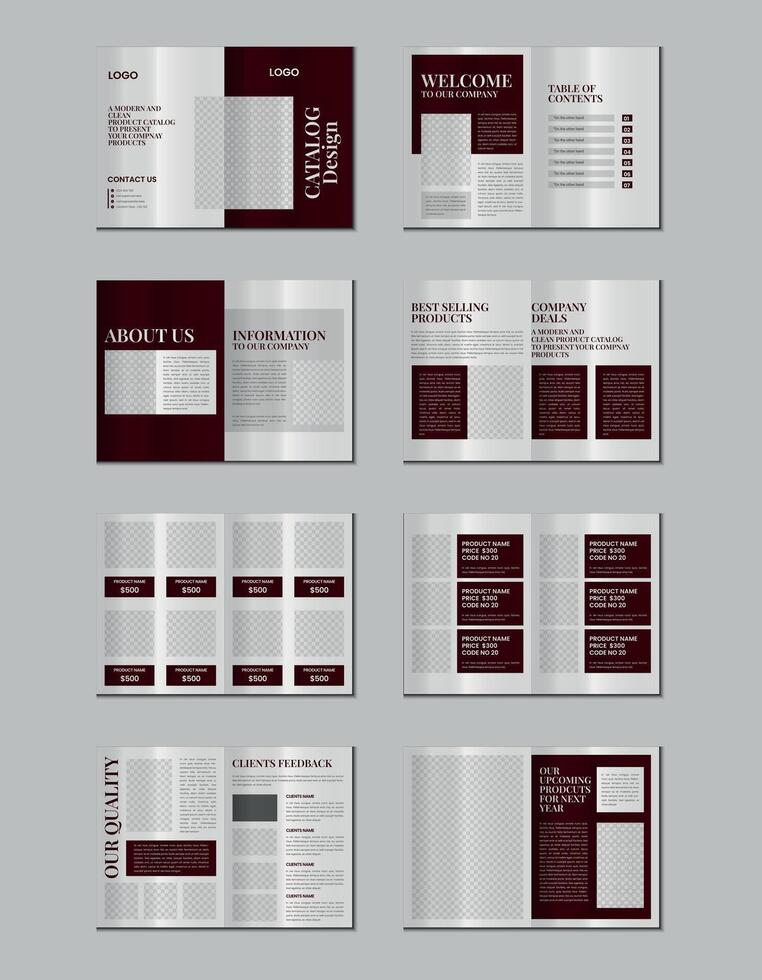 Catalogue design or product catalog template design vector