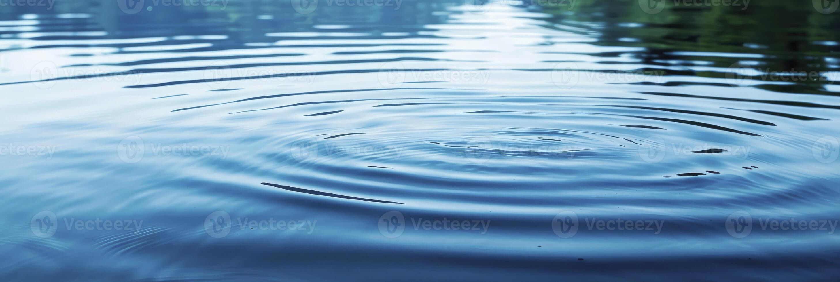 AI generated Fresh water surface with ripple photo