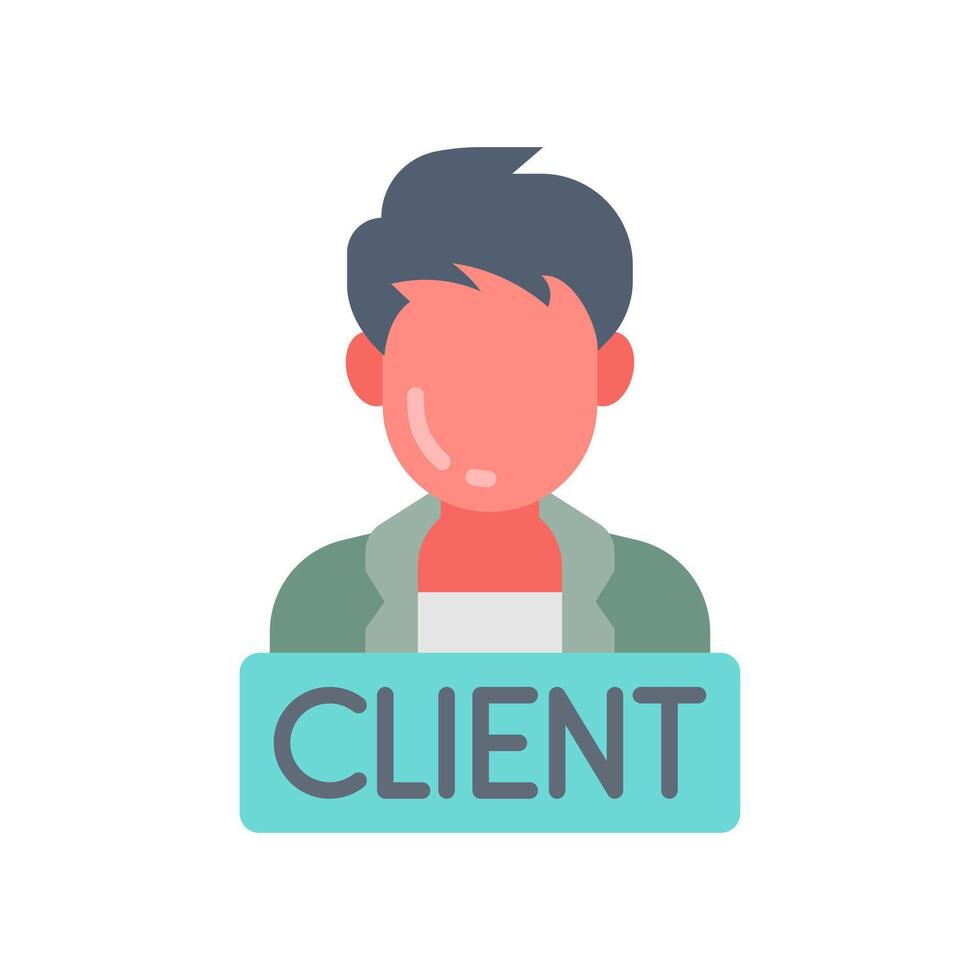 Client icon in vector. Logotype vector