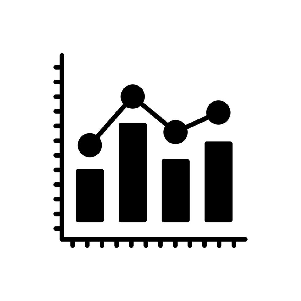 datos gráfico icono en vector. logotipo vector