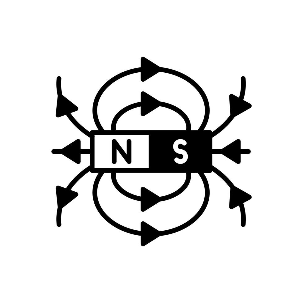 Magnetic Fields  icon in vector. Logotype vector