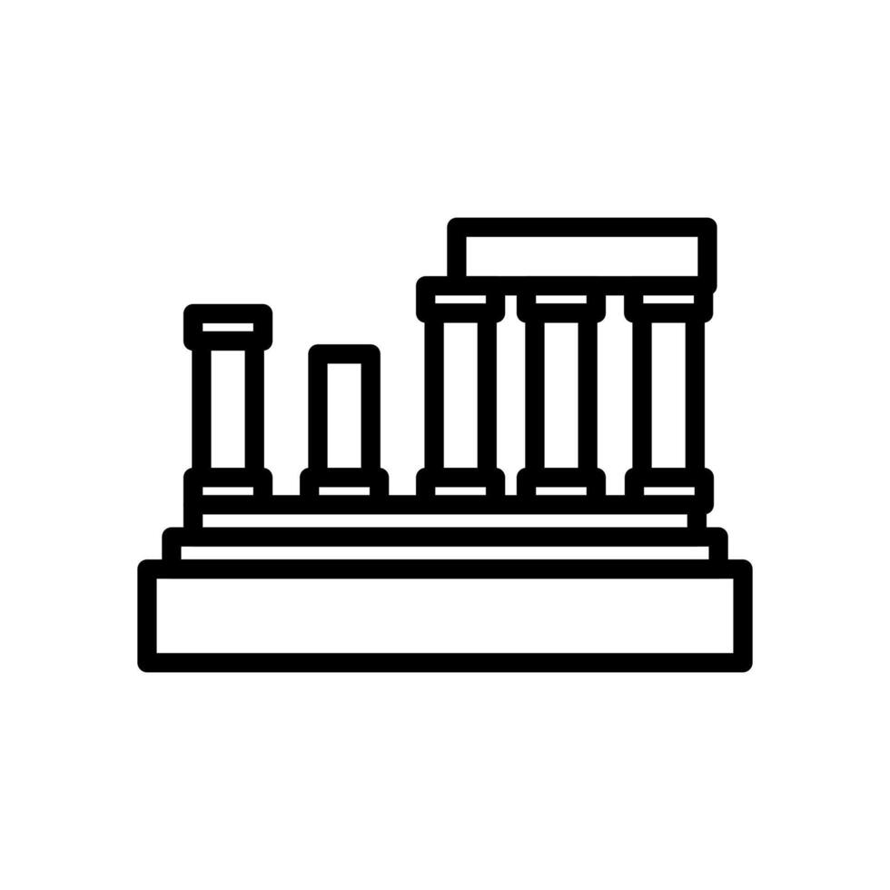 Apollo Temple   icon in vector. Logotype vector