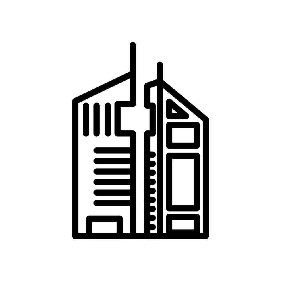 Emirates Tower  icon in vector. Logotype vector