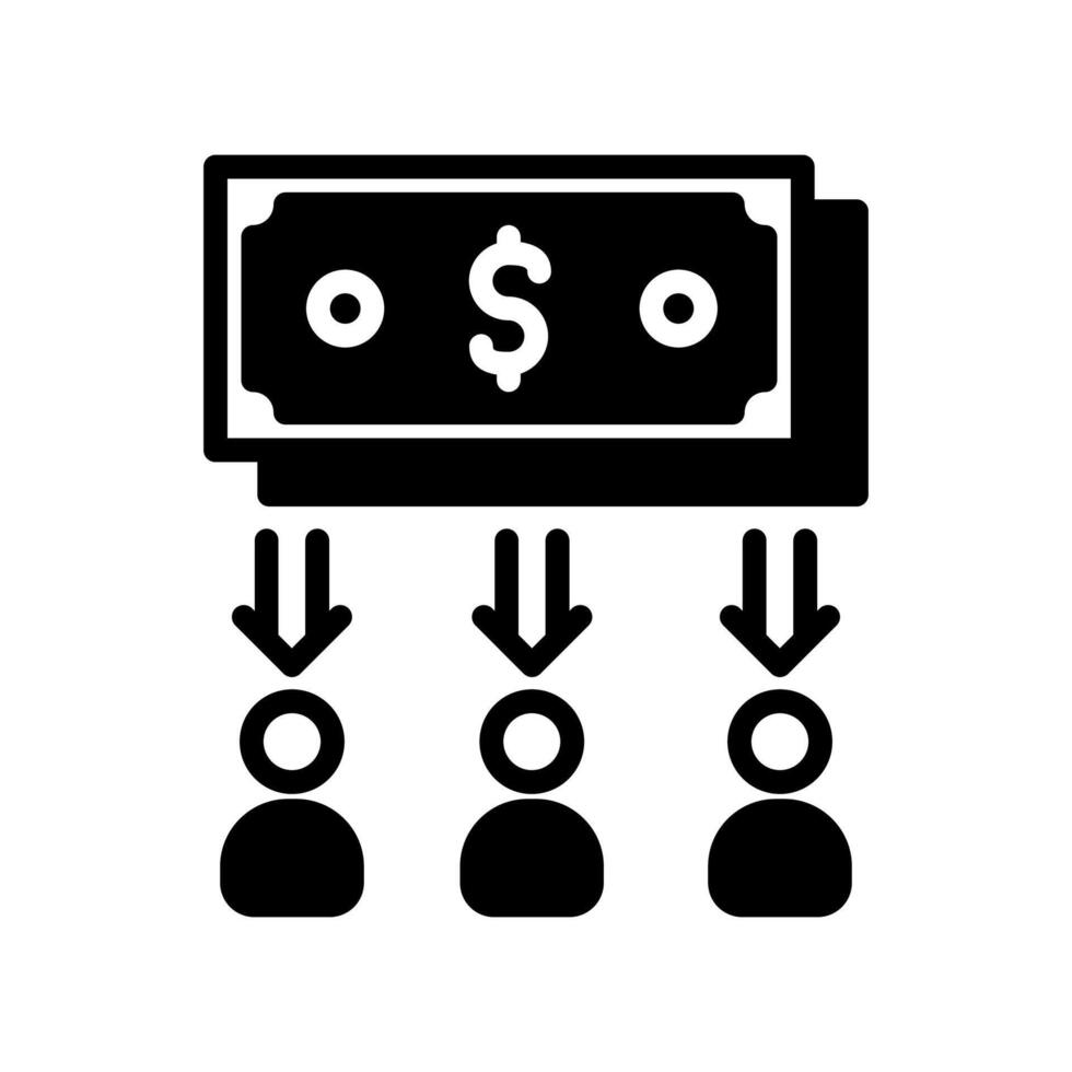 empleado salario icono en vector. logotipo vector