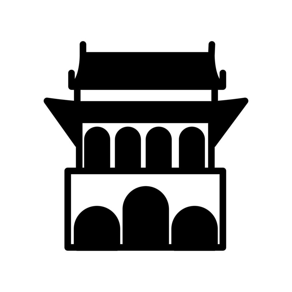 Forbidden City  icon in vector. Logotype vector