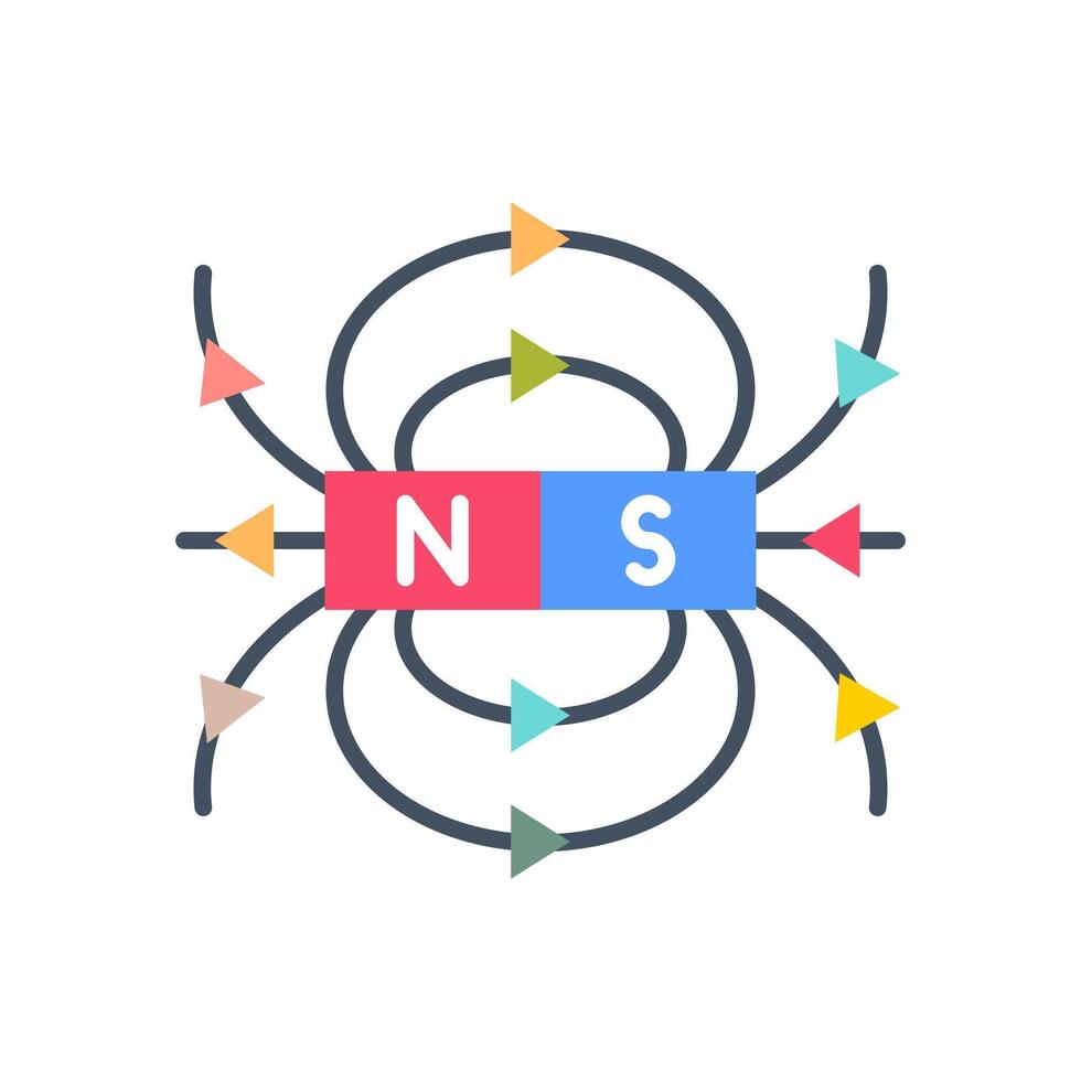 Magnetic Fields  icon in vector. Logotype vector