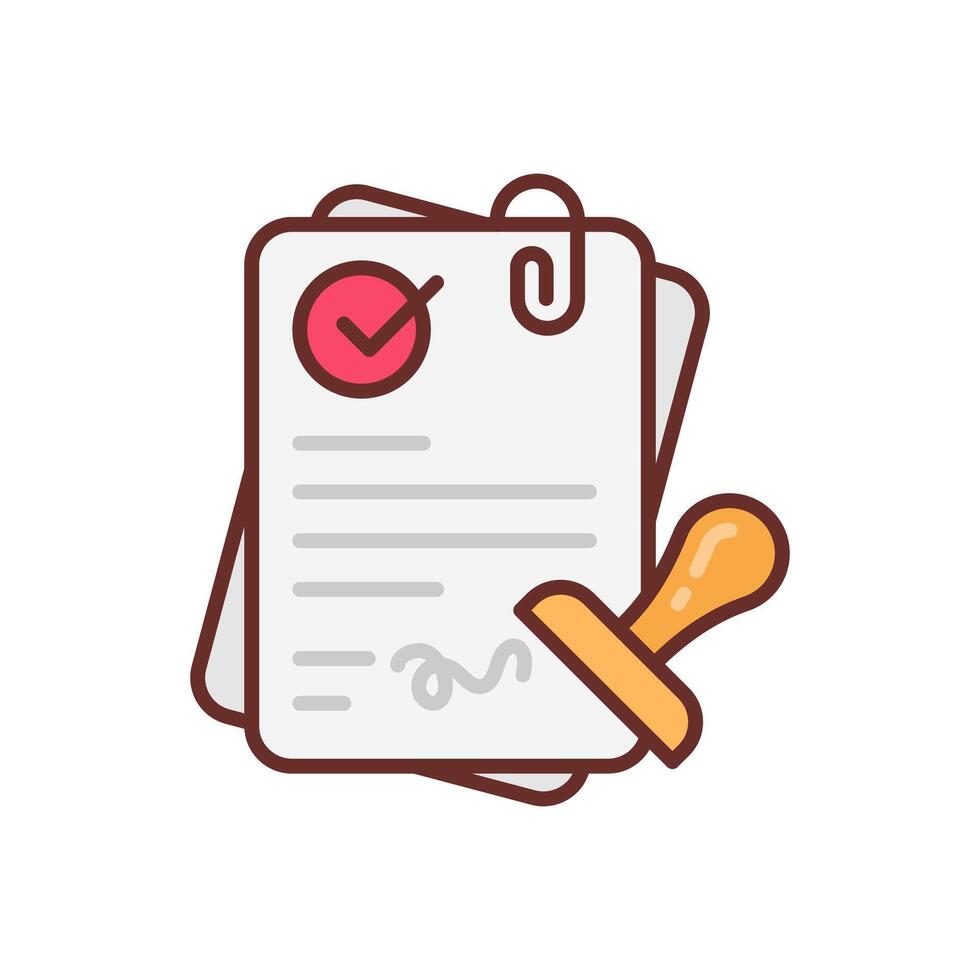 Project Approval icon in vector. Logotype vector