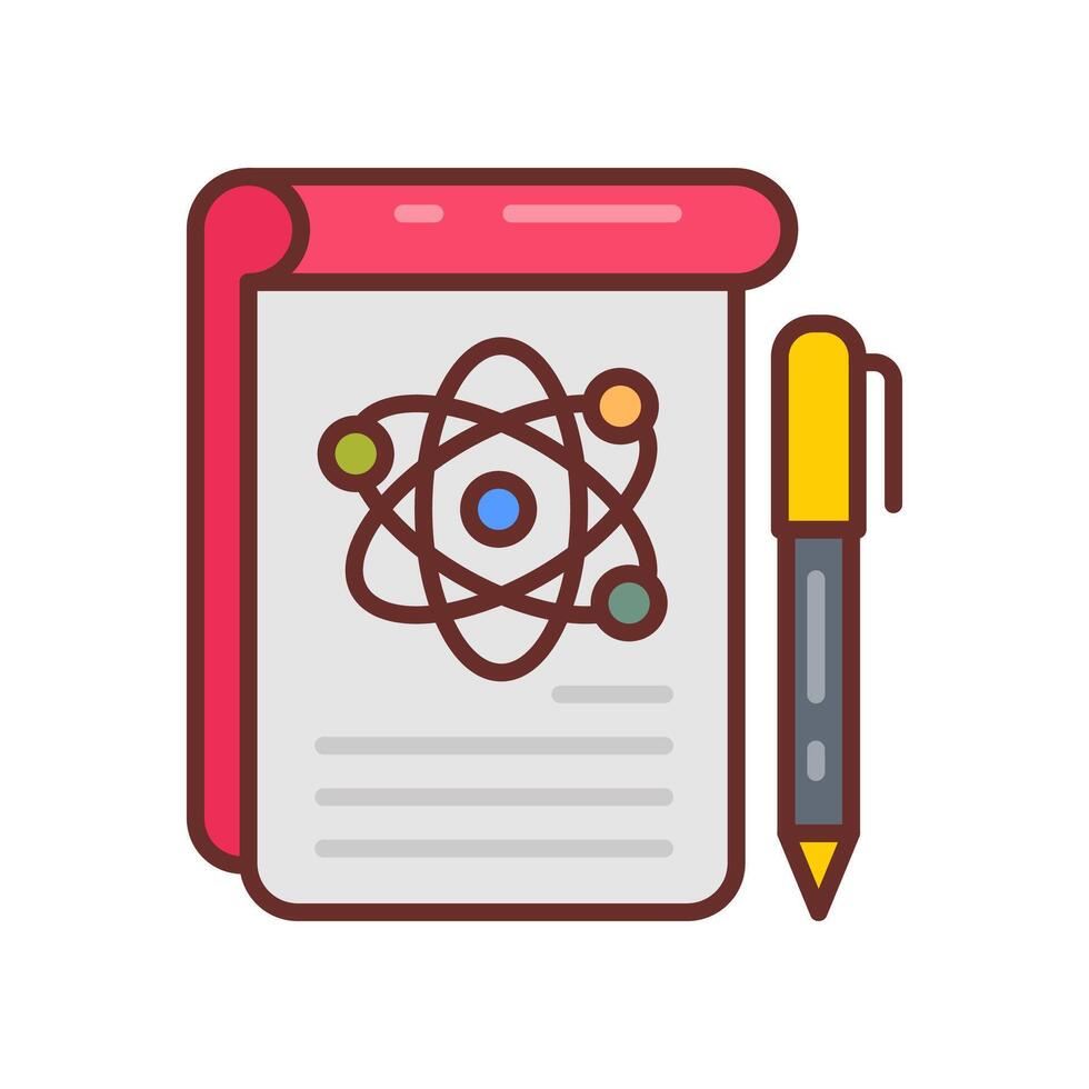 física notas icono en vector. logotipo vector