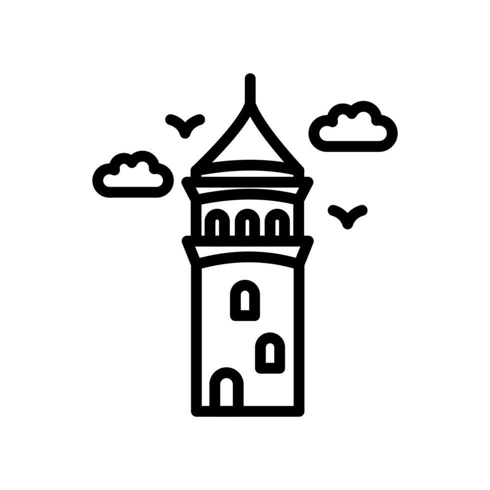 galata torre icono en vector. logotipo vector