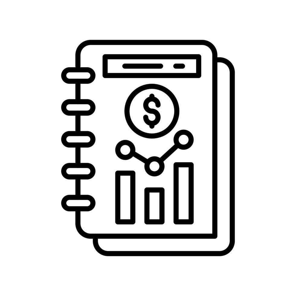 financiero datos icono en vector. logotipo vector