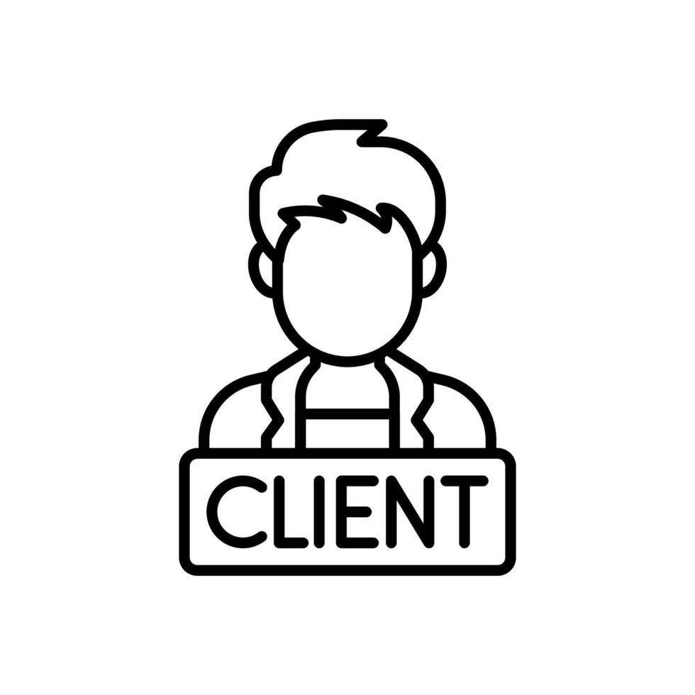 cliente icono en vector. logotipo vector