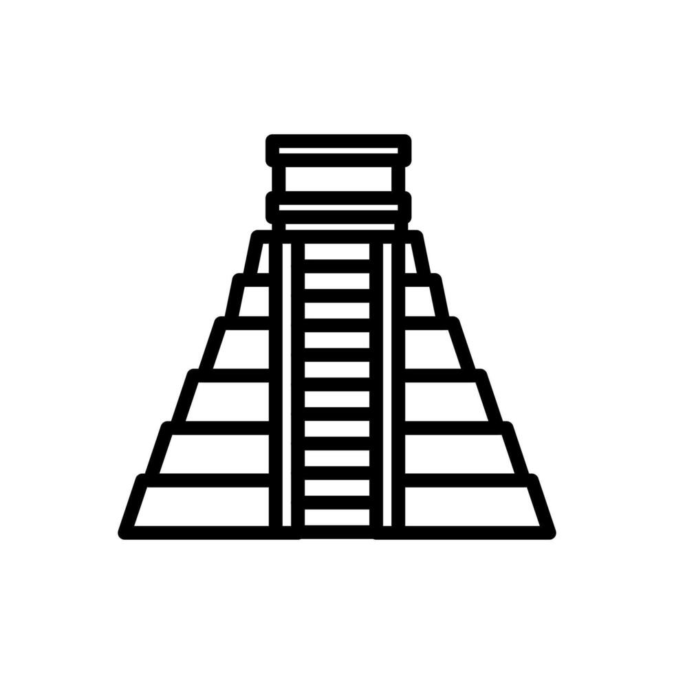 Chichen itza icono en vector. logotipo vector