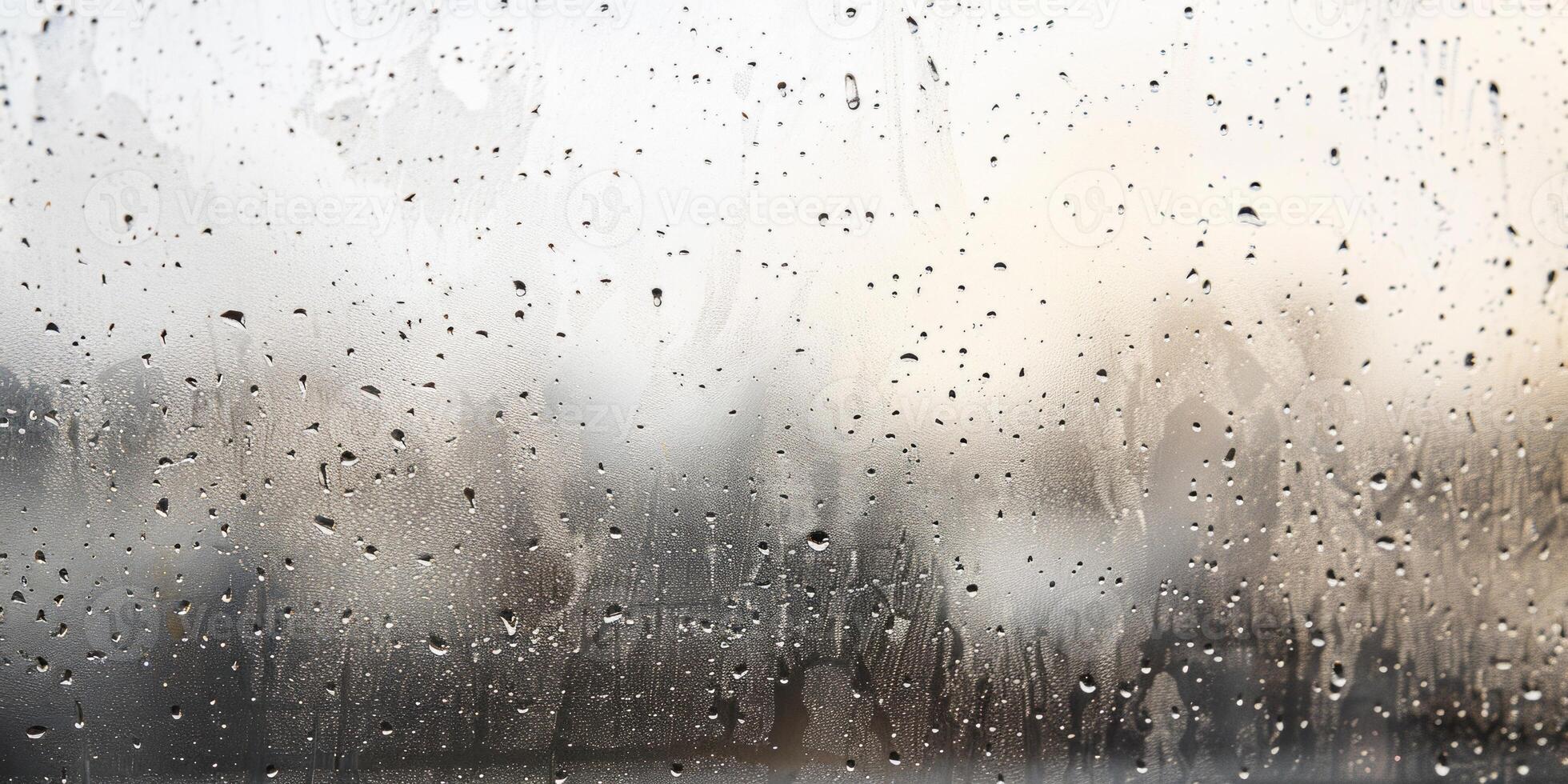 AI generated Rain drops on the window. Abstract background for design and decoration. photo