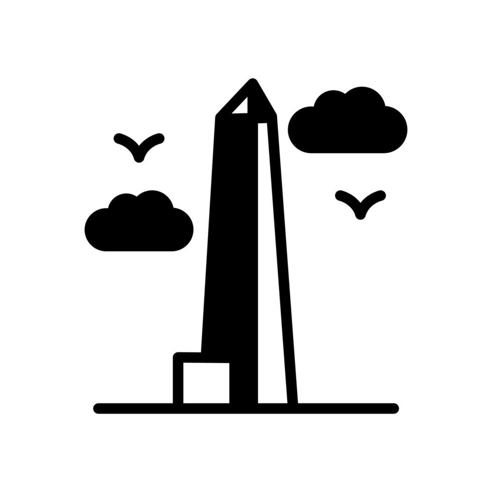 Washington Monument  icon in vector. Logotype vector