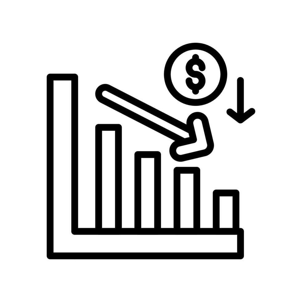 Money Lose  icon in vector. Logotype vector