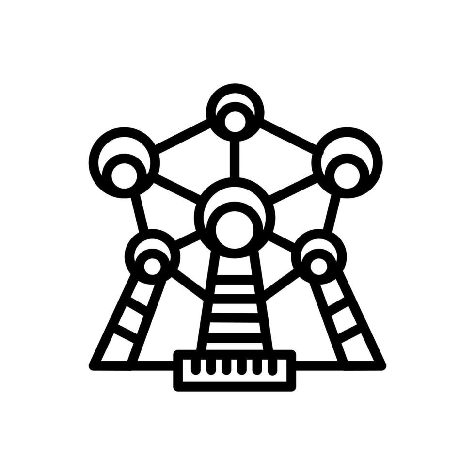 Atomium  icon in vector. Logotype vector