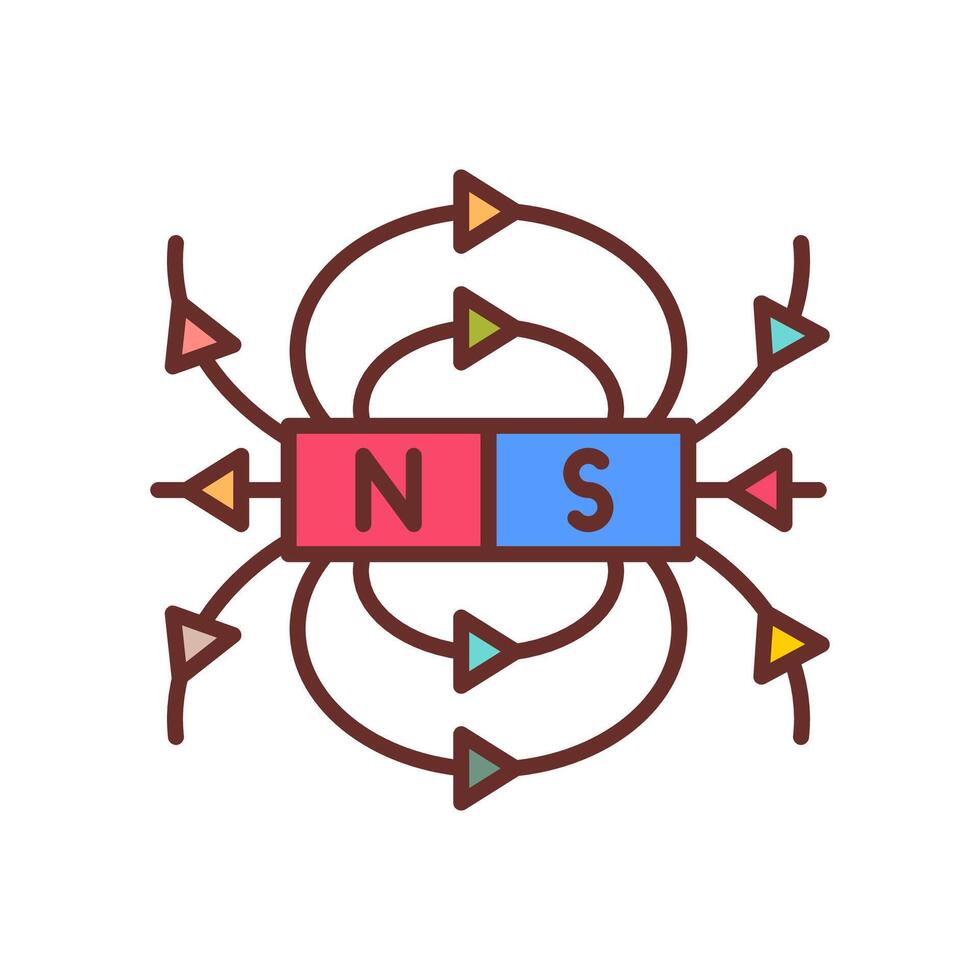 Magnetic Fields  icon in vector. Logotype vector
