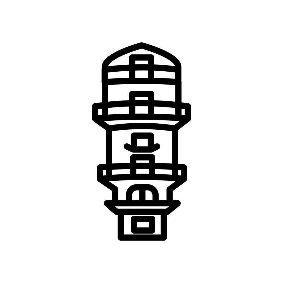 plancha edificio icono en vector. logotipo vector
