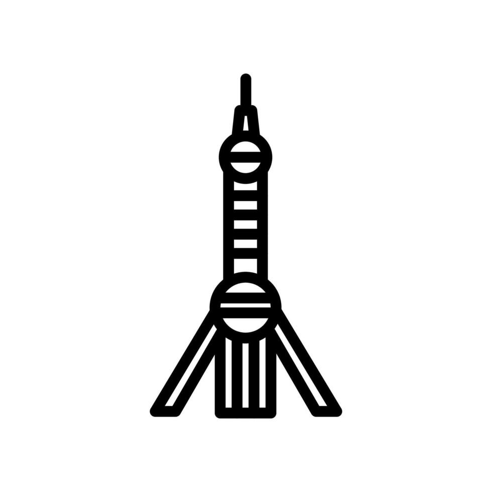Pearl Tower  icon in vector. Logotype vector