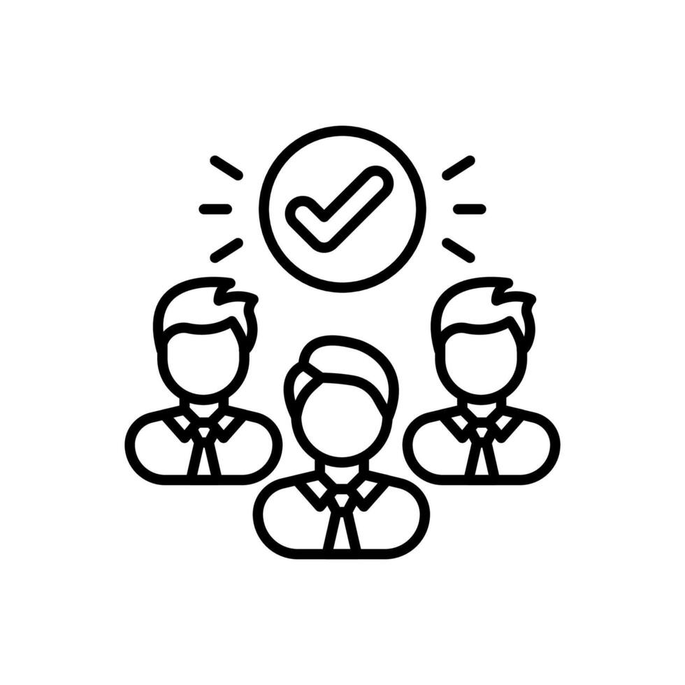 Team Selection  icon in vector. Logotype vector