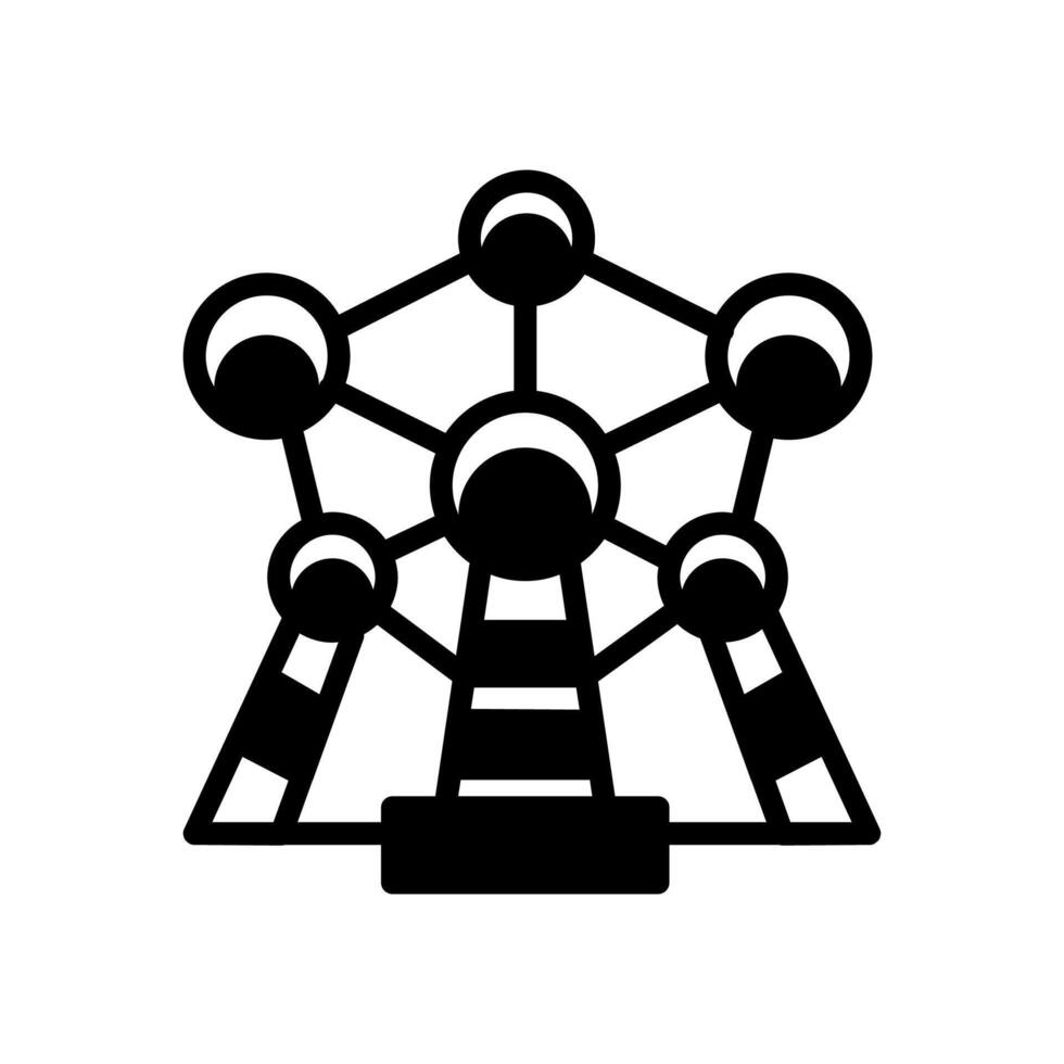 Atomium  icon in vector. Logotype vector