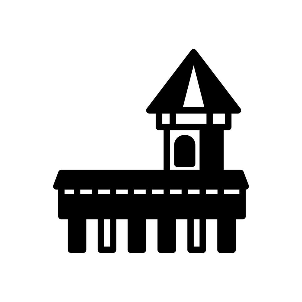 capilla puente icono en vector. logotipo vector