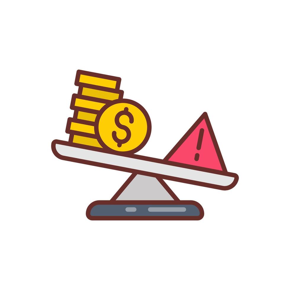 Risk icon in vector. Logotype vector