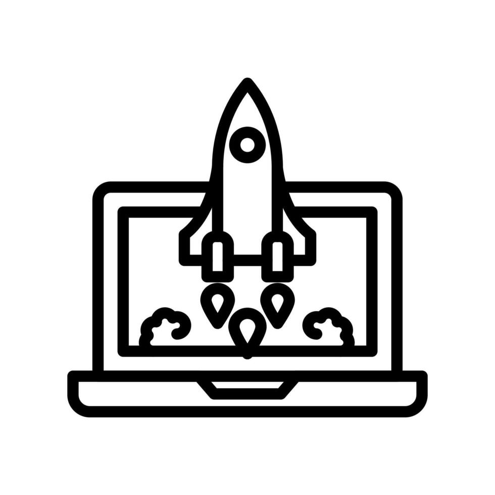 Launch Project  icon in vector. Logotype vector