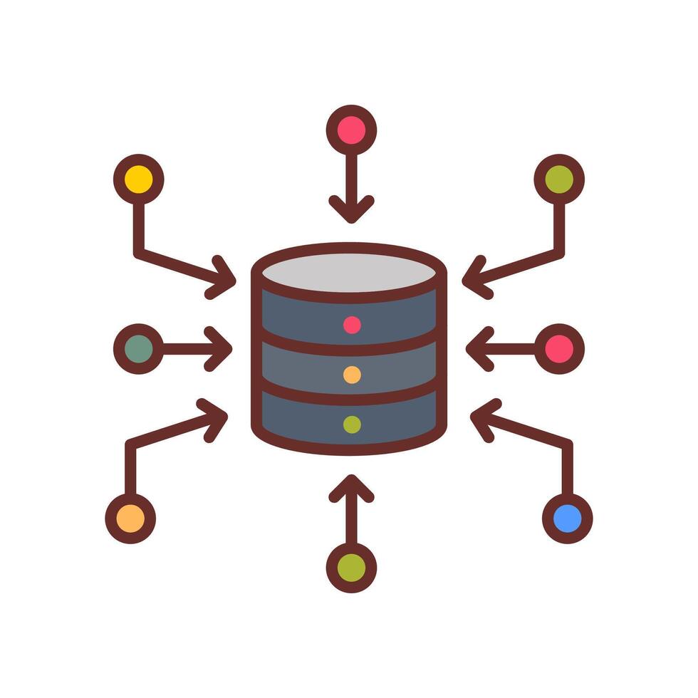 Data Aggregate  icon in vector. Logotype vector
