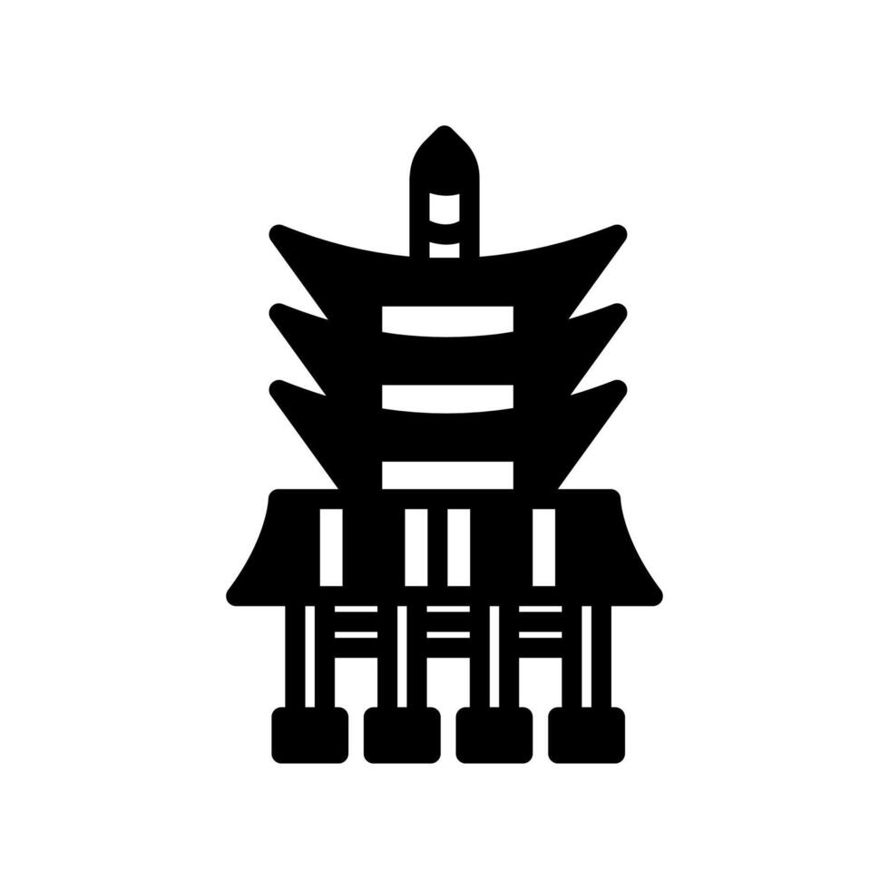 pagoda icono en vector. logotipo vector