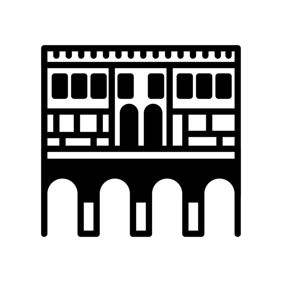 Ponte Vecchio  icon in vector. Logotype vector